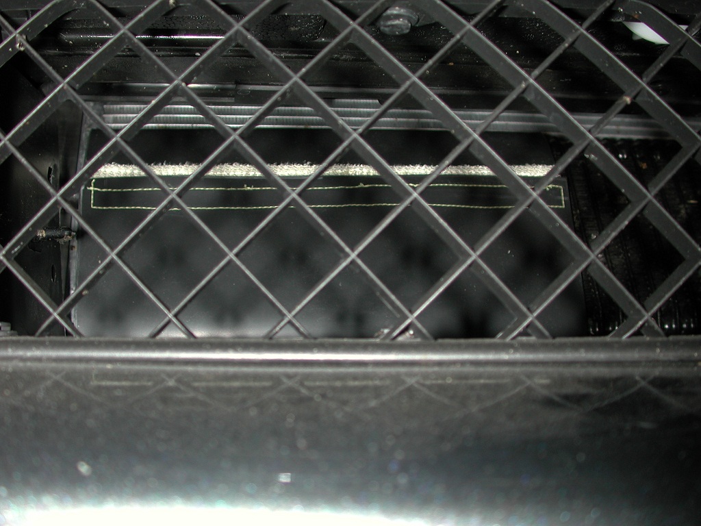 One half of the oil cooler covered